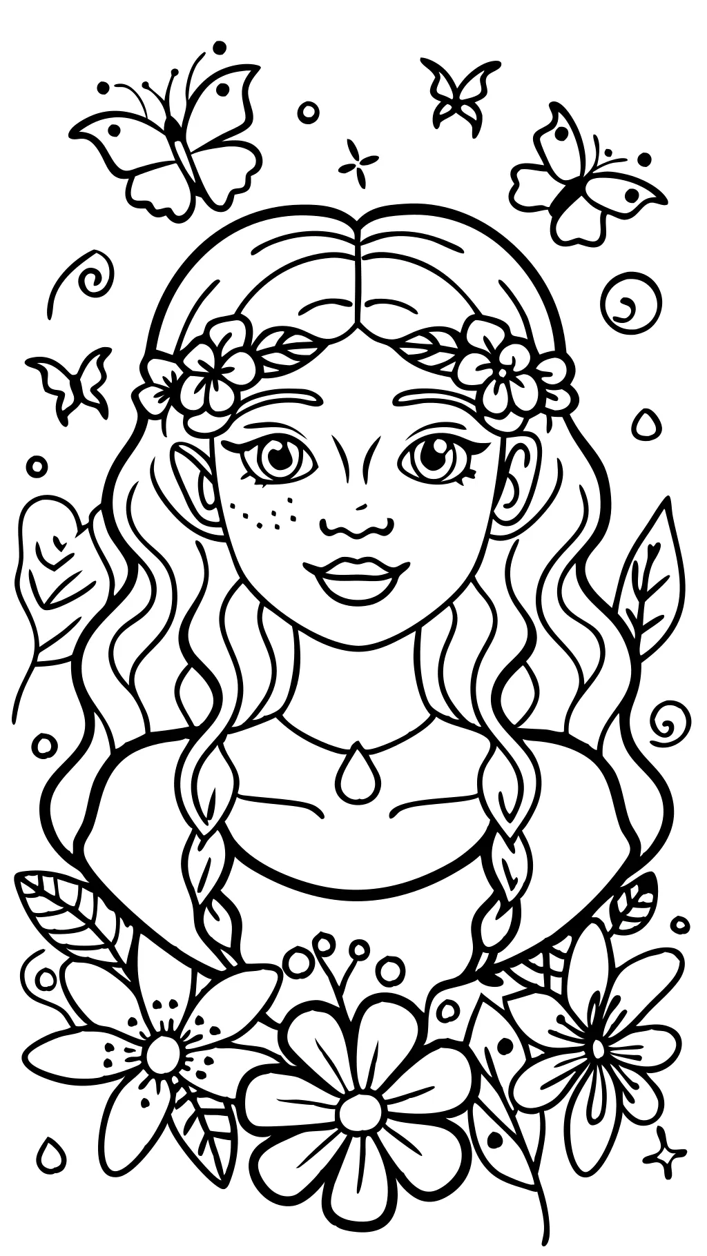 beautiful girl coloring pages